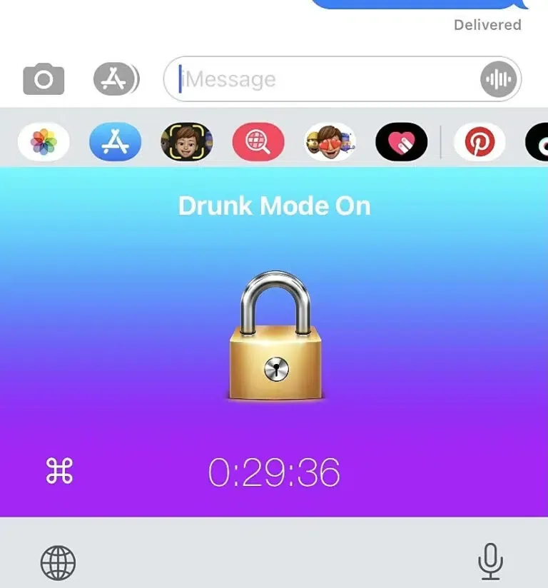 drunk mode keyboard no to text