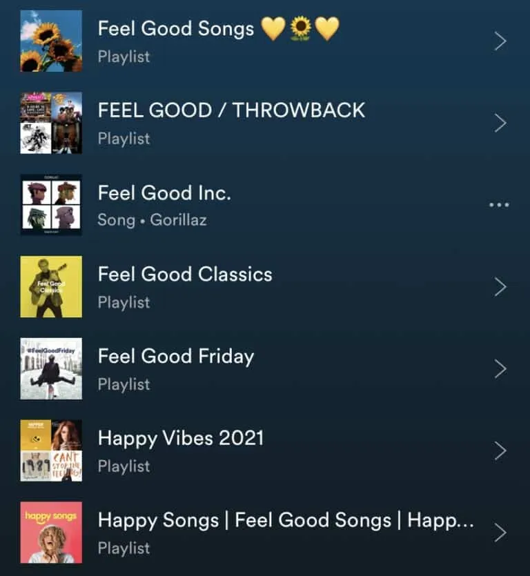 feel good playlist