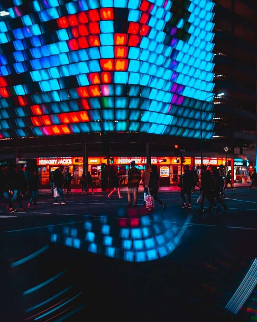 rundle-lantern-at-night-adelaide